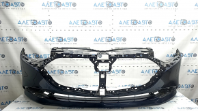 Front bumper, bare, Mazda 3 19-26 4d, blue, scratches, pressed