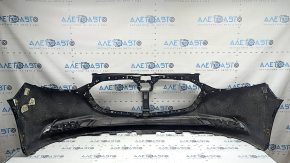 Front bumper, bare, Mazda 3 19-26 4d, blue, scratches, pressed