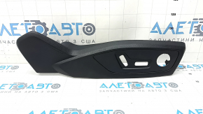 Audi A6 C8 19-25 right side passenger seat control trim panel, black, scratches