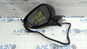 Left side mirror assembly for Mazda 3 19-22 4D, 6 pins, turn signal, heated, BSM, Japan built, blue