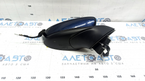 Right side mirror assembly Mazda 3 19-22 4d 6-pin, turn signal, heated, BSM, Japan built, blue, worn