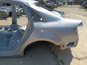 Quarter wing rear left Audi A4 B9 17-19 on the body, silver, butt