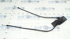 Audi A4 B9 17-25 hood release handle bracket with cables, rusty