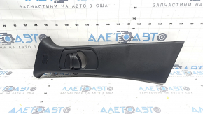 Left center pillar trim, upper belt, Mazda 3 19-22 4d, black, Japan built, scratches