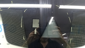Mazda 3 19-23 windshield with camera and rain sensor, Japan built, air vents along the edge, chips, scratches