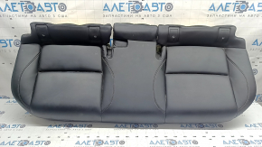 Mazda 3 19-22 4D rear seat cushion, black leather, brown stitching