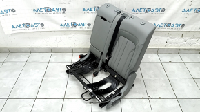 Backrest of the rear row of seats, 2nd row, left, Audi Q5 80A 21-24, gray leather, Standard, with belt and armrest, heated, mechanical, worn