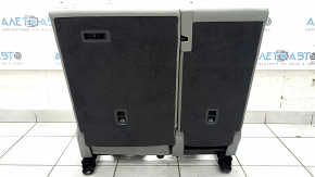 Backrest of the rear row of seats, 2nd row, left, Audi Q5 80A 21-24, gray leather, Standard, with belt and armrest, heated, mechanical, worn