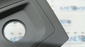 Audi Q5 80A 18-24 rear center console trim, gray, with lower trim for USB Hub, crack in mount, scratches
