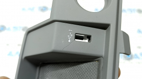 Front center console trim for the start/stop button on an Audi Q5 80A 18-24, gray, crack in the mount, scratches