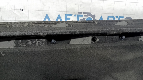 The left underbody protection of the Audi A4 B9 17-25 is worn out.