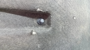 The right underbody protection of the Audi A4 B9 17-25 is worn and broken.