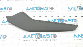 Upper left side center console trim for Audi Q5 80A 18-24, gray leather with gray stitching, ready to clean