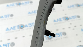 Upper left side center console trim for Audi Q5 80A 18-24, gray leather with gray stitching, ready to clean