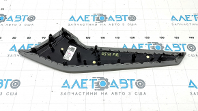 Audi Q5 80A 18-24 center console trim, upper right side, gray leather with gray stitching