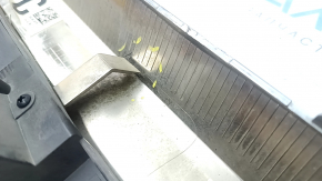Upper center grille molding for a Honda Accord 18-20, light chrome, with mounting and emblem, chips, broken mountings