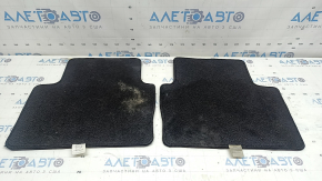 Set of black fabric floor mats for Mazda 3 19-23, ready for cleaning