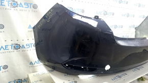 Naked rear bumper Mazda 3 19-26 4d, blue, non-factory holes, missing fragment, crack