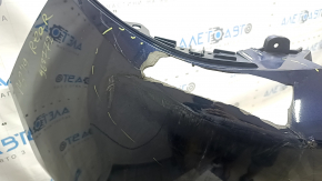 Naked rear bumper Mazda 3 19-26 4d, blue, non-factory holes, missing fragment, crack