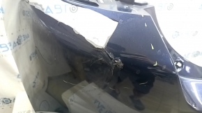 Naked rear bumper Mazda 3 19-26 4d, blue, non-factory holes, missing fragment, crack