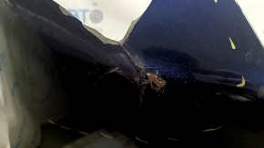 Naked rear bumper Mazda 3 19-26 4d, blue, non-factory holes, missing fragment, crack