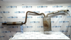 VW Jetta 22-26 1.5T exhaust manifold assembly, resonator with barrel, flattened