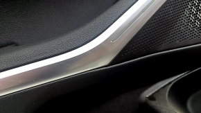 Rear left door panel trim for BMW 3 G20 19-26, black, without curtain, black leather insert, with handle, with backlight, with chrome insert and speaker grille, tear, scratches