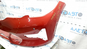 Bare front bumper BMW 3 G20 19-22 for parking sensors, red, chips, non-factory holes, peeling paint, scratches, repainted