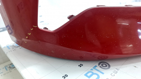 Bare front bumper BMW 3 G20 19-22 for parking sensors, red, chips, non-factory holes, peeling paint, scratches, repainted