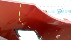 Bare front bumper BMW 3 G20 19-22 for parking sensors, red, chips, non-factory holes, peeling paint, scratches, repainted