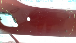 Bare front bumper BMW 3 G20 19-22 for parking sensors, red, chips, non-factory holes, peeling paint, scratches, repainted
