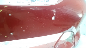 Bare front bumper BMW 3 G20 19-22 for parking sensors, red, chips, non-factory holes, peeling paint, scratches, repainted