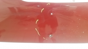 Bare front bumper BMW 3 G20 19-22 for parking sensors, red, chips, non-factory holes, peeling paint, scratches, repainted