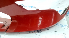 Bare front bumper BMW 3 G20 19-22 for parking sensors, red, chips, non-factory holes, peeling paint, scratches, repainted