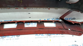 Bare front bumper BMW 3 G20 19-22 for parking sensors, red, chips, non-factory holes, peeling paint, scratches, repainted