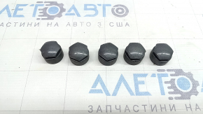 Wheel bolt cap plugs (5 pcs) for Audi A4 B9 17-20 gray