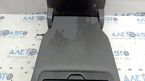 Rear seat backrest, 2nd row, center, BMW 3 G20 19-22, black Sensatec leather, with armrest and cup holders, dry-cleanable