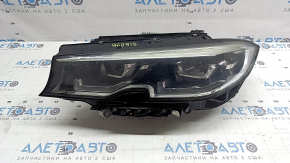 BMW 3 G20 19-22 LED adaptive headlight assembly, left, chipped, paint peeling