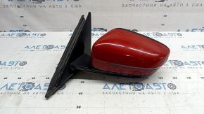 Left side mirror assembly for BMW 3 G20 19-26, 5 pins, turn signal, heated, auto-dimming, BSM, Shadow-Line, red