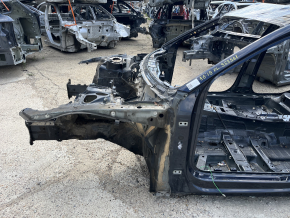 Front left quarter panel of Audi A6 C8 19-22 on the body, blue