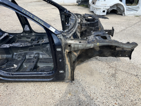 Front right quarter panel of the Audi A6 C8 19-22 on the body, blue