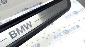 Front left outer door sill trim for BMW 3 G20 19-26, chrome, BMW lettering, scratches