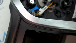 Bare steering wheel BMW 3 G20 19-26 black leather, with paddle shifters, Sport, with wiring and trim, worn, scratches, cracked trim