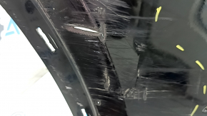The bare rear bumper, upper part of the Audi Q5 80A 21-24, for parking sensors, black, pressed, torn, cracks, scratches, missing fragment