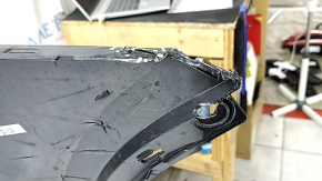 The bare rear bumper, upper part of the Audi Q5 80A 21-24, for parking sensors, black, pressed, torn, cracks, scratches, missing fragment