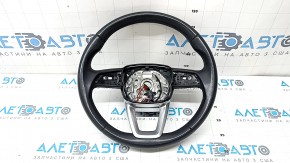Audi Q5 80A 21-23 leather steering wheel, black, heated, without buttons and paddles, with block, scratches