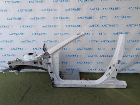 Front left quarter panel for Toyota Camry v50 12-14 USA, white, with central pillar, sawn off, without side member nose