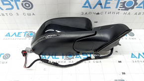 Right side mirror assembly for Jeep Compass 17-26, 4+5 pins, BSM, turn signal, heated, gloss black, glued
