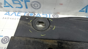 Left underbody protection for Toyota Prius 50 19-22 is dented and torn.