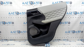 Mitsubishi Outlander 22-23 rear right door panel, black with gray leather, with gray leather armrest, scratches